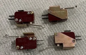 Lot of 4 Vintage Cherry Electric E34 Micro Switch, Switchcraft Brass Cover - Picture 1 of 8