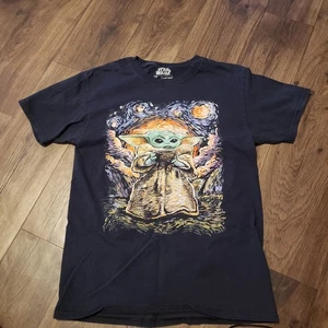 Star Wars Baby T-Shirt Yoda schwarz/blau Herren Gr. S - Bild 1 von 4