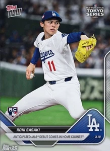 2025 Topps NOW 3.19.25 RC MLB Debut in Home Country ROKI SASAKI Digital - Foto 1 di 1