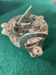 Maritime Brass Nautical Sundial Compass by West London - Picture 1 of 5