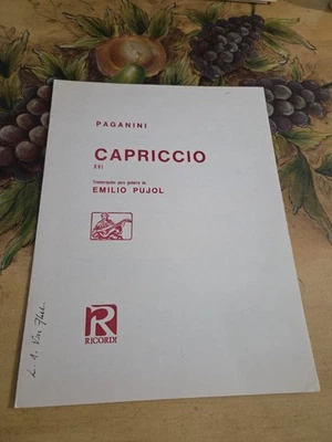 Partituras Paganini Capriccio #16 para guitarra clásica extremadamente raras Foto 1 de 2