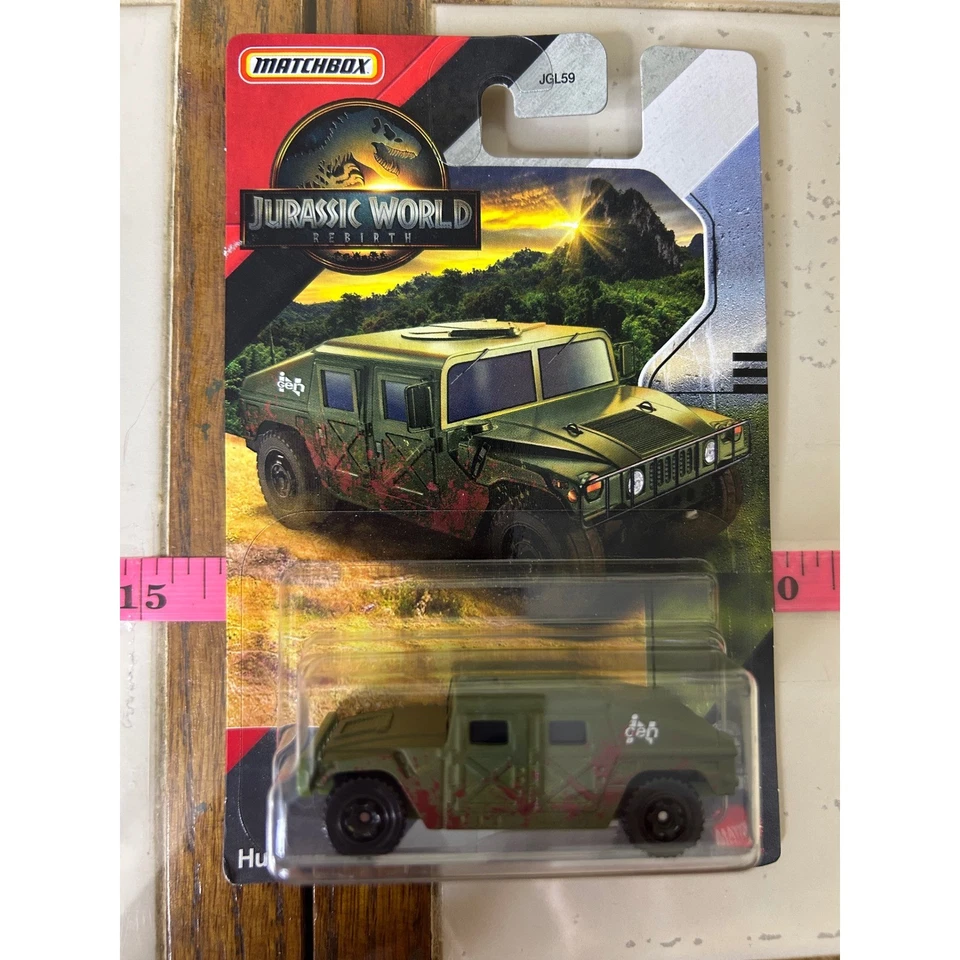 Matchbox Jurassic World Dominion Humvee Military Vehicle Green Diecast Toy Car - Image 1 of 3
