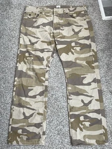 True Religion Camo Jeans Mens (38x31) Green Made in USA 100% Cotton VTG - Picture 1 of 24