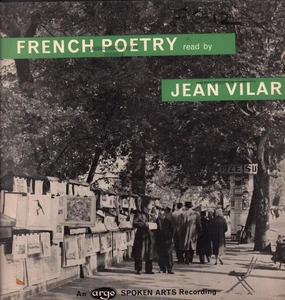 Jean Vilar French Poetry LP vinyl UK Argo 1960 blue oval label deep groove with - Picture 1 of 6