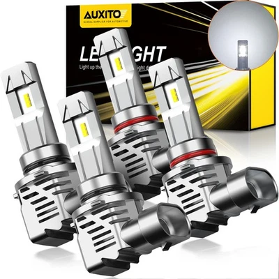 AUXITO 9005 9006 Combo LED Headlight Bulbs Kit 6500K White Bright High Low Beam - Image 1 of 4