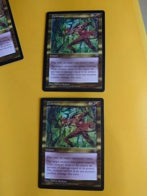 Delirium x2 Instant  Mirage. Old Vintage.  Magic the Gathering 2 Card. - Image 1 of 4