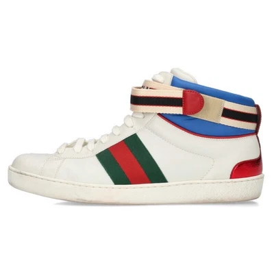 Gucci Sherry Line High-Top Sneakers, Size 7, US 7.5, White, Men's - Image 1 of 4
