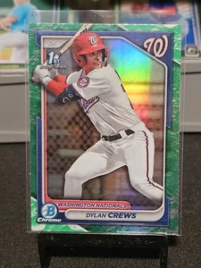 Dylan Crews 1st 2024 Bowman Chrome 1st #BCP-23 Lunar Glow Refractor Rookie Nats - Bild 1 von 2
