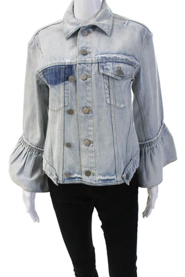 Chaqueta 3.1 Phillip Lim Mujer Azul Claro Algodón Cuello Botón Talla 4 Foto 1 de 4