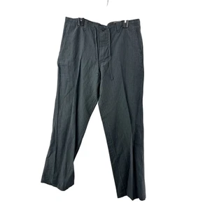 Perry Ellis Principles Anzughose grau gestreift Leinen-Baumwollmischung für Herren 34 x 32 - Bild 1 von 11