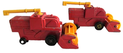 2 COSECHADORAS COMBINADAS MATCHBOX LESNEY Nº 51 1977 rueda de radios plateados años 60 de colección Foto 1 de 4