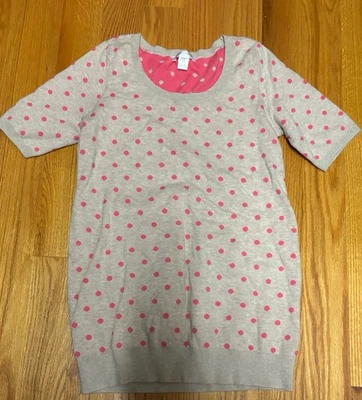 Motherhood Maternity Top Size MEDIUM Multicolor Short Sleeve Dot - Image 1 of 2