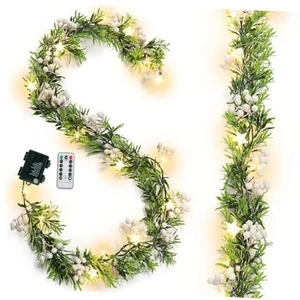 2 Piezas Guirnalda de Navidad Prelit con Luces 12 ft 20 Estrellas Iluminadas LED Blanco - Imagen 1 de 8