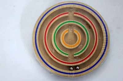 bartl * Holzlabyrinth * Kugellabyrinth * Geduldsspiel * Holz * 12 cm * 2 Kugeln - Bild 1 von 2