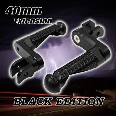 MPRO 1.5 inch Adjustable Black Front Foot Pegs For Triumph Daytona 650 04 05 Foto 1 de 4