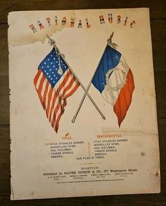 Rare 1861 Star Spangled Banner Sheet Music Francis Scott Key Oliver W. Holmes - Picture 1 of 4