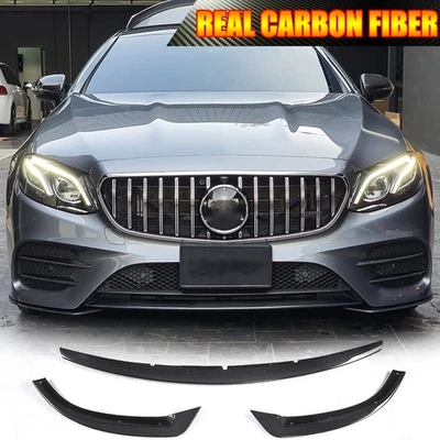 Alerón labial de parachoques delantero de carbono real para Mercedes-Benz C238 A238 E400 E500 Sport Foto 1 de 4