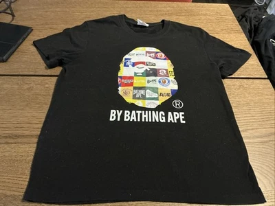 A Bathing Ape T Shirt Youth Tee Bape Black Graphic - READ - Image 1 of 4
