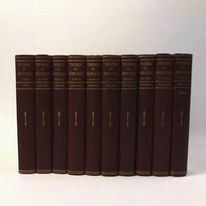 The Book of Knowledge Childrens Encyclopedia Set of 10 History Education 1950 - Picture 1 of 17