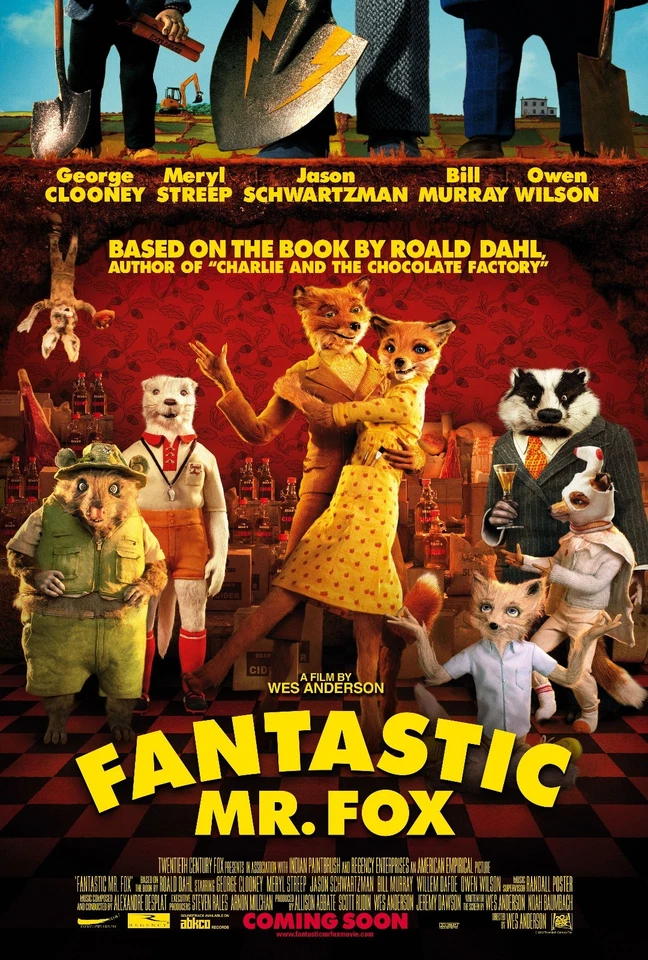 Fantastic Mr Fox movie poster print : 11 x 17 inches : Roald Dahl