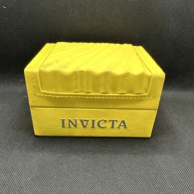 Invicta Watch Box 6.5" Box Only  Yellow Case - Image 1 of 4