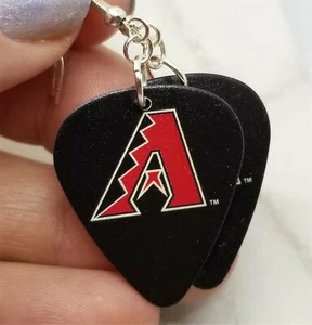 MLB Arizona Diamondbacks "A" Guitar Pick Earrings - Picture 1 of 4