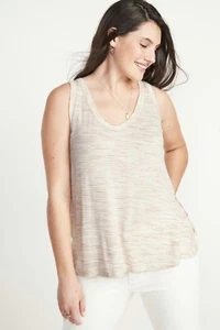 Old Navy Women's Luxe Space Dye Stripe V-Neck Tank Top Size XS S M L XL XXL - Picture 1 of 2