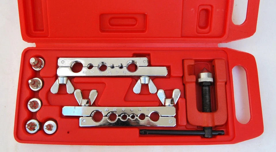 FARNEED CARTELLATRICE FLANGIATUBO ALLARGA TUBO ESPANSORE RAME 9 DIAMETRI 1/4 3/8 1/2 OX