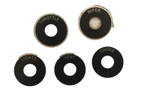 IH 61-69 C Series Pickup/Travelall Knob Indicator Placard Set - Bild 1 von 1