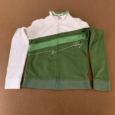 Chaqueta básica Billabong para mujer talla mediana verde blanca cremallera completa Foto 1 de 4