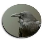 Round MDF Magnets - Black Raven Crow Black Bird #8342