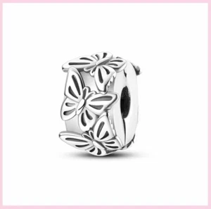 Charm Anhänger für Armband Schmetterlinge Spacer Silber Geschenkidee - Bild 1 von 3