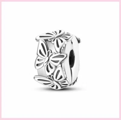 Charm Anhänger für Armband Schmetterlinge Spacer Silber Geschenkidee - Bild 1 von 3