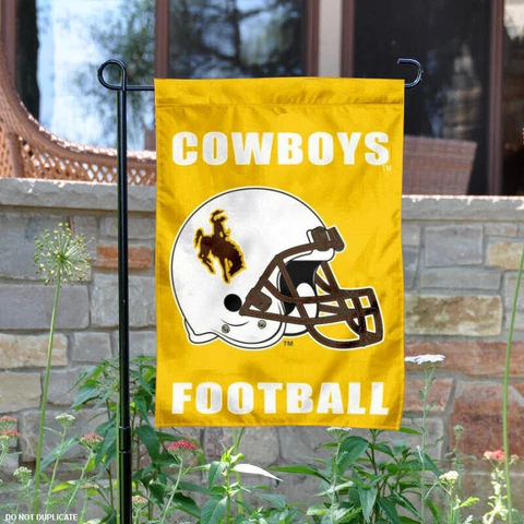 Wyoming Cowboys Football Helmet Garden Flag and Yard Banner Cover