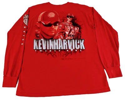 NASCAR #29 Kevin Harvick Pennzoil Car Red Long Sleeve Hase Shirt M Medium Cotton - Image 1 of 4