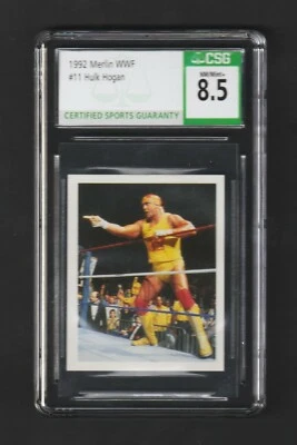 1992 Merlin WWF HULK HOGAN #11 ~ WWE ~ High-End CSG 8.5 ! - Image 1 of 2