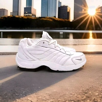 复古 Y2K 白色 Antartica-Chambray Nike Walker Airiner 运动鞋 女式 8.5 码  — 第 1/4 张图片