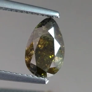 2.02cts Pear Fancy Deep Green Salt Pepper Untreated Natural Loose Diamonds - Picture 1 of 6
