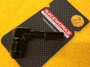 3/8" Male EFI quick connect to AN6 JIC 90 Degree -6AN RWF-810-06-06BK - Picture 1 of 2