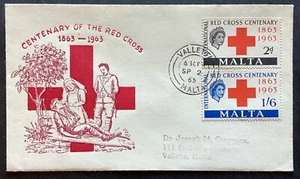 MALTA 1963 Red Cross FDC, Valletta pmk (SS636) - Picture 1 of 2