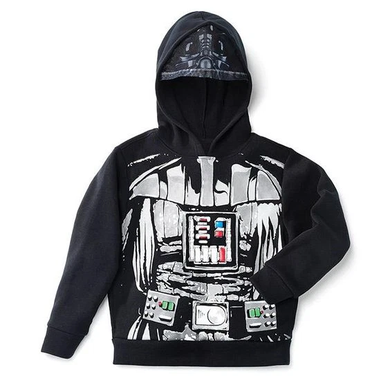 STAR WARS Darth Vader Boys Hooded Sweatshirt - Black Multi-Colored - Image 1 of 1
