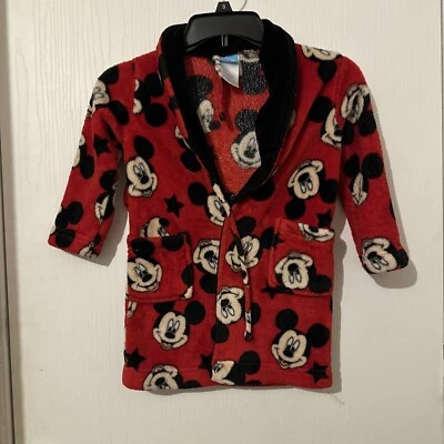 Albornoz polar rojo para niñas Disney Minnie Mouse talla pequeña 4 niñas Foto 1 de 3