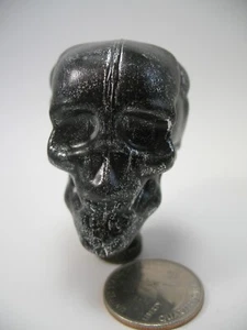 Lamp Finial Halloween Skull Lampshade Finial Made of Plastic Black /Silver 49G - Picture 1 of 6
