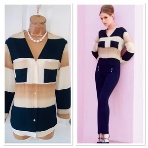 Joseph Ribkoff Colour Block Blouse Uk Size 12 - Picture 1 of 15