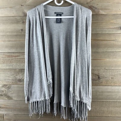 Chelsea & Theodore Womens Cardigan Long Sleeve Open Front Fringe Size Large - Image 1 of 4
