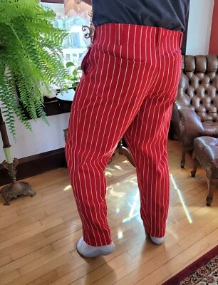 Pantalones de béisbol a rayas rojas vintage años 60 Russell Southern Co EE. UU. calentamiento talla 42 Foto 1 de 4