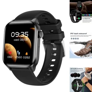 Smart Watch Heart Rate Blood Oxygen BP Fitness Monitor Waterproof for Cell Phone - Picture 1 of 13