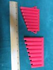 Cute Red Children's Vintage tube harmonica, Sounds Great!  lot of TWO