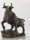 9,2" Chine collection ancienne cuivre pur sculpture fine couleur café statue de vache