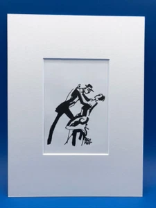 Hugo Pratt Tango 1 sous passe-partout 18 x 24 cm - Picture 1 of 1